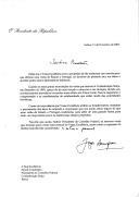 Carta do Presidente da República, Jorge Sampaio, endereçando ao Presidente do Conselho Federal da Confederação Suíça, Pascal Couchepin, convite para uma visita de Estado a Portugal, no decorrer do ano de 2003.