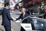 O Presidente da República Marcelo Rebelo de Sousa acompanha, no âmbito da visita de Estado a Portugal, os monarcas belgas numa visita à Igreja de São Francisco e num passeio a pé pelas ruas da Ribeira no Porto,  a 24 de outubro de 2018  