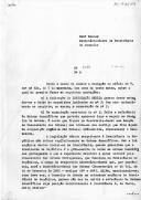 Minuta do ofício n.º 2132 do Secretário-Geral da Presidência, Luís Pereira Coutinho, dirigido ao Secretário-Geral da Presidência do Conselho, enunciando um conjunto de anotações a considerar ao nível das competências e atribuições da Presidência da República, resultantes da análise da proposta de texto para o «Guia da Administração do Estado».