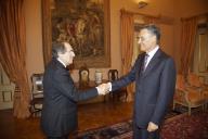 O Presidente da República, Aníbal Cavaco Silva, recebe em audiência o Presidente do Supremo Tribunal Administrativo, Conselheiro Lúcio Alberto Assunção Barbosa, a 19 de abril de 2011