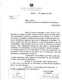 Ofício n.º 33 dos Serviços de Informação e Imprensa do MNE, dirigido ao Secretário-Geral da Presidência da República, informando da carta endereçada à Embaixada de Portugal no Rio de Janeiro pelo Governador do Estado do Pará, Tenente-coronel Alacid da Silva Nunes, exprimindo o seu agradecimento "pelas atenções de que foi alvo" por ocasião da sua visita a Portugal (metropolitano e províncias de Angola e Moçambique) e "toda a admiração profunda que lhe causou o extraordinário progresso" do país.