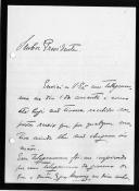 Carta (manuscrita) do Conde de Penha Garcia, dirigida ao Presidente da República, por falta de resposta do presidente a um telegrama seu datado de dia 1 de março, apresentando a sua demissão de plenipotenciário, na sequência de vontade expressa pelo Governo de nomear 2 novos delegados à Conferência - Afonso Costa e Norton de Matos - e assegurando não pretender receber qualquer remuneração ou reembolso de despesas efetuadas por serviços prestados.