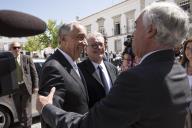 O Presidente da República Marcelo Rebelo de Sousa, participa na apresentação do Caminho de Santiago (Trajeto Évora/Trancoso), na Igreja do Salvador em Évora, a 4 de maio de 2008

