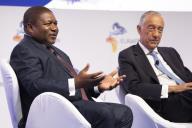 O Presidente da República Marcelo Rebelo de Sousa, juntamente com o Presidente da República de Moçambique, Filipe Nyusi, que se encontra em Visita de Estado a Portugal, participam na Sessão Institucional do EurAfrican Forum 2019 - “Uma Conversa entre Presidentes: Duas Perspetivas sobre o Futuro da Relação Euro-Africana” que decorre na Nova SBE em Carcavelos, Cascais, a 4 de julho de 2019