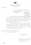 Pedido de autorização de despesa do Secretário-Geral da PR, dirigido ao Subsecretário de Estado da Presidência do Conselho, relativa à aquisição urgente de uma salva de prata, uma terrina e uma imagem de Nossa Senhora, da "Vista Alegre", a oferecer pelo Chefe de Estado, Américo Tomás, ao Capitão-General do Exército Espanhol, D. Agustin Muñoz Grandes e Esposa [por ocasião da sua visita a Lisboa, entre 8 e 11 de março de 1965].