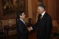 Audiência concedida pelo Presidente da República, Aníbal Cavaco Silva, ao Presidente do Banco Interamericano de Desenvolvimento, Luís Alberto Moreno, a 20 de junho de 2008