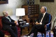 O Presidente da República Marcelo Rebelo de Sousa recebe, em audiência no Palácio de Belém, uma delegação do Partido Popular Monárquico (PPM), liderada pelo Presidente da Comissão Política, Gonçalo da Câmara Pereira, a 20 de março de 2019