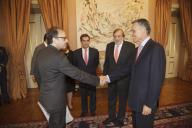 O Presidente da República, Aníbal Cavaco Silva, recebe em audiência representantes da Coelima, a 7 de dezembro de 2012