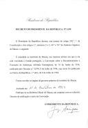 Decreto que estende ao território de Macau a Convenção sobre o Reconhecimento e Execução de Sentenças Arbitrais Estrangeiras, de 10 de junho de 1958.