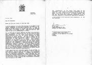 Carta do Presidente da República da África do Sul, F.W. De Klerk, dirigida ao Presidente da República de Portugal, Mário Soares, agradecendo o ter servido de portador de carta dirigida ao Rei de Marrocos e respetiva resposta e pela sua oferta para servir de intermediário no futuro, como apoiante das novas políticas para a África do Sul.