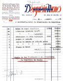 Fatura (triplicado) da Drogaria Nunes relativa a produtos diversos adquiridos pela Secretaria-Geral da Presidência da República por ocasião da visita do Presidente da República de Itália