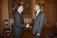 O Presidente da República, Aníbal Cavaco Silva, recebe em audiência o Presidente do Governo da Junta de Aragão, Marcelino Iglesias, a 24 de maio de 2010