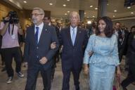 O Presidente da República Marcelo Rebelo de Sousa e o Presidente da República de Cabo Verde, Jorge Carlos Fonseca, presidem, no Centro de Congresso de Lisboa, à Sessão de Encerramento do Seminário “Portugal Exportador 2017”, a 22 de novembro de 2017