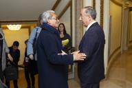 O Presidente da República Marcelo Rebelo de Sousa assiste, no Teatro Nacional D. Maria II em Lisboa, à peça de teatro “O Impromptu de Versailles”, de Molière, inserida nas comemorações dos 170 anos deste Teatro Nacional, a 14 abril 2016