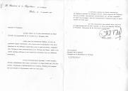 Carta do Presidente da República do Senegal, Abdou Diouf, dirigida ao Presidente da República, Mário Soares, convidando Portugal a participar na 8ª edição da Feira Internacional de Dakar (FIDAK), a ter lugar de 24 de novembro a 4 de dezembro de 1988.