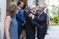 O Presidente da República Marcelo Rebelo participa, nos jardins da Residência da Embaixada de Portugal em Washington, onde brinda com vinho Madeira aos Estados Unidos da América e a Portugal, a 27 de junho de 2018