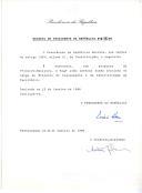 Decreto de exoneração do Engº João Cardona Cravinho do cargo que exercia como Ministro do Planeamento e da Administração do Território. 