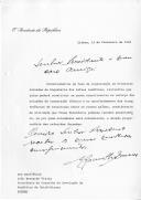 Carta do Presidente da República, Ramalho Eanes, endereçada ao Presidente do Conselho da Revolução da República da Guiné-Bissau, João Bernardo Vieira, solicitando audiência a missão preparatória das Primeiras Jornadas de Engenharia dos Países Lusófonos.