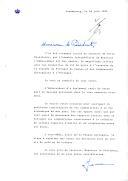 Carta do Grão-Duque do Luxemburgo, Jean, endereçada ao Presidente da República, Ramalho Eanes, agradecendo a oferta de uma caixa com conjunto de garrafas de vinho do Porto, que lhe foi entregue pessoalmente pelo Embaixador português Ary dos Santos, por ocasião do Dia de Portugal, de Camões e das Comunidades Portuguesas.
