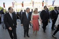 O Presidente da Republica, Marcelo Rebelo de Sousa, no âmbito da visita de Estado à Croácia, inaugura a exposição de azulejos portugueses em Zagrebe, 18 de maio de 2017