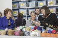 A Dra. Maria Cavaco Silva visita, com a Mulher do Presidente da Áustria, Senhora Margit Fischer, as oficinas de conservação e restauro da Fundação Ricardo Espírito Santo Silva, em Lisboa, e o atelier da artista Joana Vasconcelos, em Lisboa, a 12 de abril de 2012