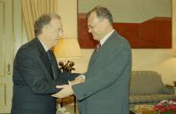 Audiência concedida pelo Presidente da República, Jorge Sampaio, ao Reitor da Universidade Católica, Prof. Manuel Isidro Araújo Alves, a 7 de setembro de 2000
