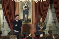 Oitavo encontro da segunda edição do Programa “Escritores no Palácio de Belém”, com o escritor David Machado que conversou sobre a sua obra com alunos do 3.º e 4.º ano do ensino primário, a 10 de abril de 2008
