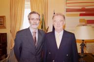 Audiência concedida pelo Presidente da República, Jorge Sampaio, ao Presidente da Comunidade de Santo Egídio, Prof. Andrea Riccardi (??), a 20 de fevereiro de 2000 