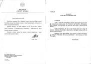 Carta do Presidente da República do Quirguistão, Askar Akaev, endereçada a Jorge Sampaio, felicitando-o por ocasião da sua eleição como Presidente da República Portuguesa.