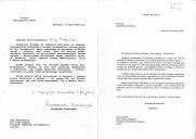 Carta do Presidente da República da Polónia, Aleksander Kwasniewski, Presidente da República dirigida ao Presidente da República Portuguesa, Jorge Sampaio, agradecendo as felicitações enviadas por ocasião da realização do referendo relacionado com a adesão da Polónia à União Europeia e cujo resultado constituiu "uma vitória do povo polaco e da razão de Estado".