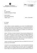 Carta do Dr. Heinz Fischer, presidente do Conselho Nacional austríaco, endereçada ao Presidente da República de Portugal, Jorge Sampaio, felicitando-o pela sua reeleição e fazendo algumas considerações sobre os resultados do processo eleitoral e sobre a situação política na Áustria.