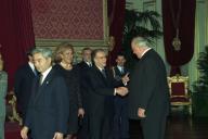 O Presidente da República, Jorge Sampaio, oferece um jantar, no Palácio da Ajuda, em honra dos participantes na Cimeira da Organização de Segurança e Cooperação Europeia, OSCE, a 2 de dezembro de 1996