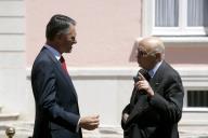 O Presidente da República, Aníbal Cavaco Silva, recebe o Presidente da República de Itália, Giorgio Napolitano, no Palácio de Belém, a 18 de julho de 2007