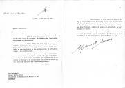 Carta do Presidente da República, Ramalho Eanes, dirigida ao Presidente da República da África do Sul, Pieter Willem Botha, por ocasião do Dia de Portugal, de Camões e das Comunidades Portuguesas no Estrangeiro, referindo, em particular, o contributo para o progresso da África do Sul dos portugueses radicados naquele país.