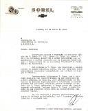 Proposta da firma Sorel, Limitada, dirigida à Secretaria da Presidência da República, relativa ao fornecimento de um automóvel da marca "Cadillac", de 7 lugares e divisória interior, equipado - entre outros - com rádio e aquecimento, com o custo de 173.190$00, preço "muito especial (...) por se tratar de um automóvel que se destina à alta representação de Sua Excelência o Senhor Presidente da República".