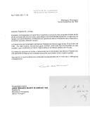 Carta da Presidente da República da Nicarágua, Violeta B. de Chamorro, endereçada ao Presidente da República Portuguesa, Jorge Sampaio, dando conhecimento dos resultados das eleições realizadas no seu país em 20 de outubro de 1996 dando a vitória a Arnoldo Alemán Lacayo para a Presidência da República e convidando-o para a respetiva tomada de posse no dia 10 de janeiro de 1997.