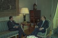 Audiência concedida ao Presidente do CDS- Partido Popular, Manuel Monteiro, a 23 de outubro de 1997