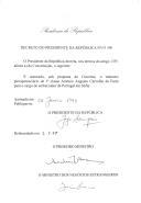 Decreto que nomeia, sob proposta do Governo, o ministro plenipotenciário de 1ª classe António Augusto Carvalho de Faria para o cargo de Embaixador de Portugal em Sófia [Bulgária].