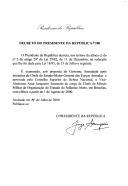 Decreto que exonera, sob proposta do Governo, o Vice-Almirante Artur Junqueiro Sarmento do cargo de Chefe da Missão Militar da Organização do Tratado do Atlântico Norte (OTAN/NATO), em Bruxelas, com efeito a partir de 1 de agosto de 2000.