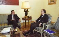 Audiência concedida pelo Presidente da República, Jorge Sampaio, ao Governador do Banco de Portugal, Vitor Constâncio, a 3 de julho de 2001