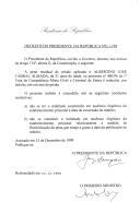 Decreto que reduz, por indulto, em um ano, a pena residual de prisão aplicada a Albertino José Cabral Almada, de 21 anos de idade, no processo nº 460/96 da 1ª Vara de Competência Mista Cível e Criminal de Sintra.