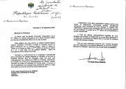 Carta do Presidente da República do Gabão, El Hadj Omar Bongo, dirigida ao Presidente da República de Portugal, Jorge Sampaio, informando ter o seu país decidido acolher a 3ª edição do Festival Internacional de Moda Africana (FIMA), de 7 a 11 de agosto de 2002, nos planaltos Batékés, e convidando-o a estar presente pessoalmente ou através de seu representante na cerimónia de abertura do evento.
