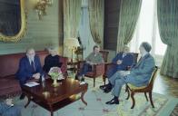 O Presidente da República, Jorge Sampaio, almoço com a Comissão para as Comemorações do "Dia de Portugal, de Camões e das Comunidades Portuguesas", a 11 de abril de 2002