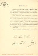 Decreto de exoneração do Doutor António de Oliveira Salazar, Presidente do Conselho e Ministro das Finanças e do Major de Engenharia Joaquim José de Andrade e Silva Abranches, Ministro das Obras Públicas e Comunicações, da gerência interina dos negócios dos Ministérios da Marinha e da Guerra, respetivamente. 