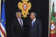O Presidente da República Marcelo Rebelo de Sousa oferece, no Palácio de Belém, um jantar ao Presidente da República de Cabo Verde, Jorge Carlos Fonseca, antecedido por uma receção com a Associação Caboverdeana de Portugal, a 17 maio 2016