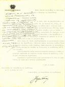 Ofício-carta do Secretário da Presidência da República, Jayme Athias, dirigido ao Secretário do Ministro da Presidência, enviando recibo respeitante às despesas de representação abonadas ao Presidente do Conselho, no exercício da Chefia do Estado, entre 19 de abril e fim de junho de 1951.