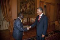 O Presidente da República, Aníbal Cavaco Silva, recebe em audiência o Presidente interino da República da Guiné-Bissau, Raimundo Pereira, a 7 de maio de 2009