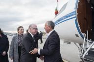 Visita de Estado do Presidente da República Marcelo Rebelo de Sousa à República Helénica. Chegada ao Aeroporto Internacional Eleftherios Venizelos em Atenas. Encontro com a Comunidade Portuguesa, a 12 de março de 2008