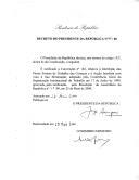 Decreto que ratifica a Convenção nº 182 relativa à Interdição das Piores Formas de Trabalho das Crianças e à Ação Imediata com vista à sua Eliminação, adotada pela Conferência Geral da Organização Internacional do Trabalho, em 17 de junho de 1999.