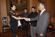 O Presidente da República, Aníbal Cavaco Silva, recebe em audiência uma delegação da Comissão Organizadora do Global China Meeting, a 9 de novembro de 2009